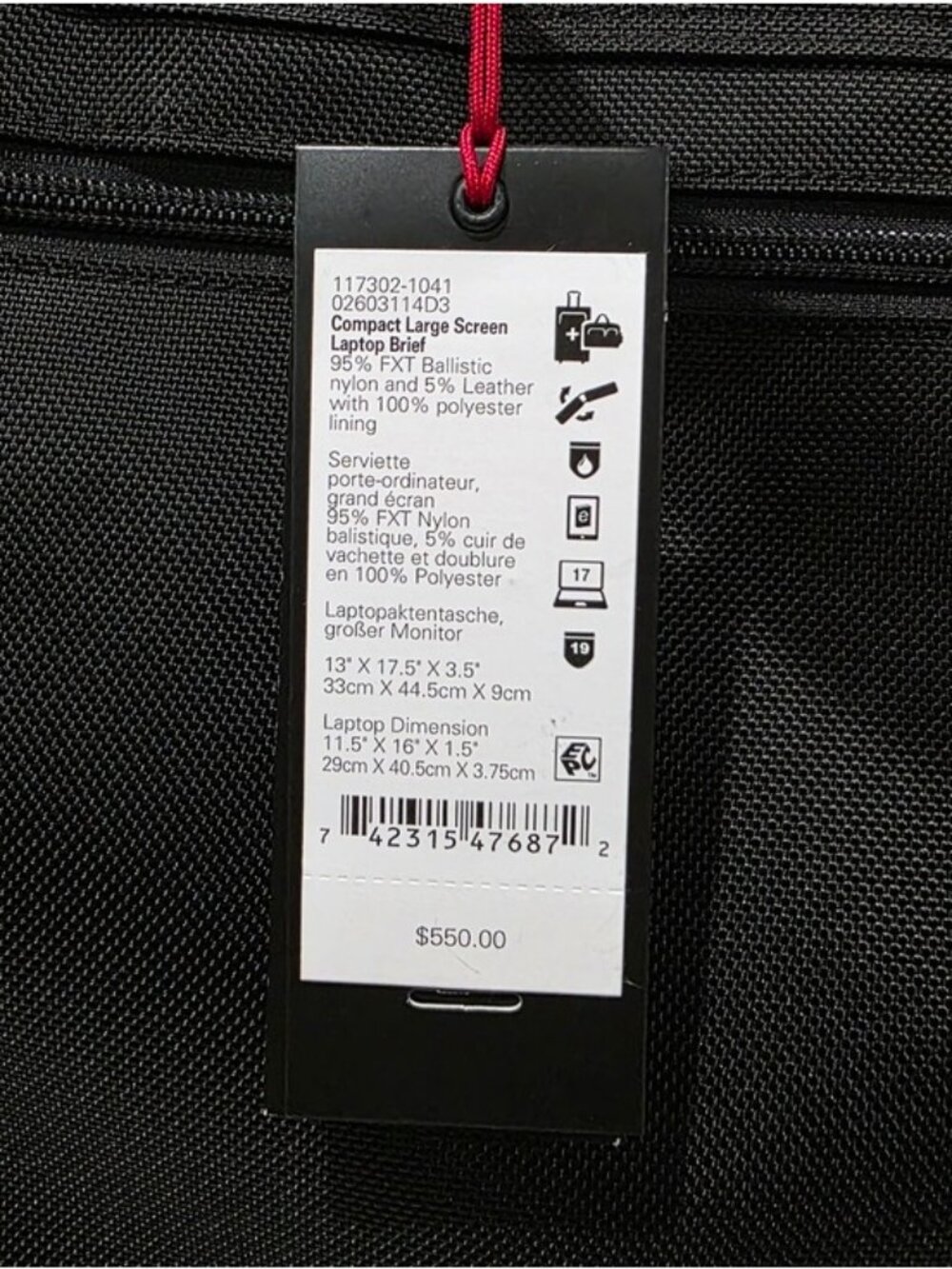 Tumi Alpha Compact Laptop Briefcase - Picture 4 of 10